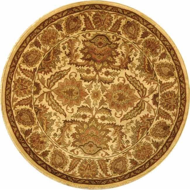 Handmade Classic Jaipur Gold Wool Rug (6 Round)