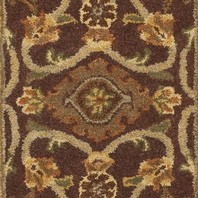Safavieh Handmade Golden Jaipur Rust/ Green Wool Rug (2'3 x 14') Free