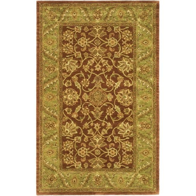 Safavieh Handmade Golden Jaipur Rust/ Green Wool Rug (4 X 6)