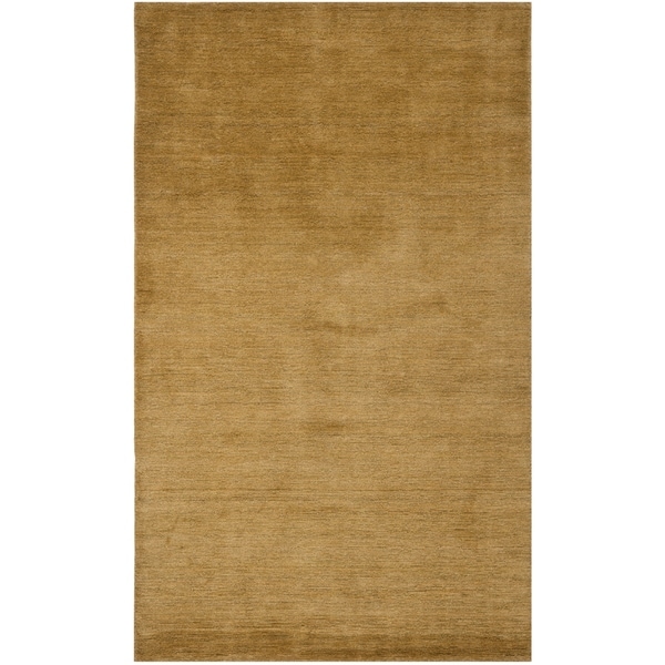 Safavieh Handmade Himalaya Solid Green Wool Area Rug - 5' x 8'