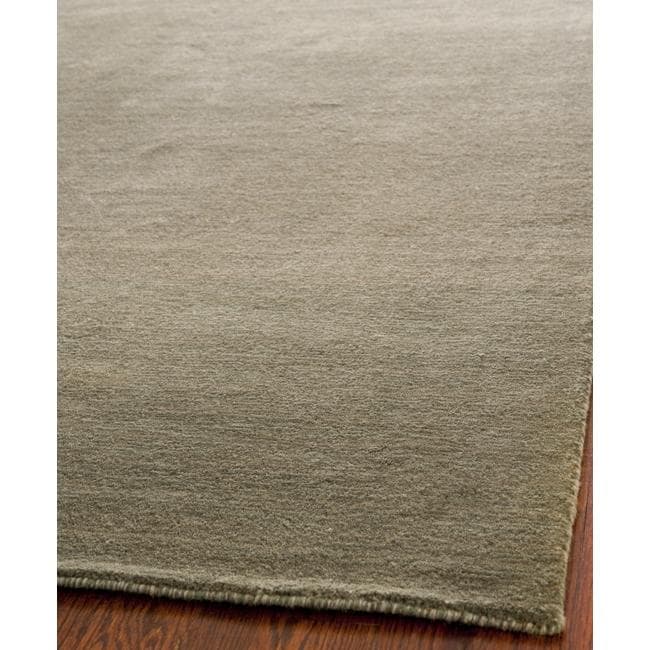 Safavieh Loomed Knotted Himalayan Solid Grey Wool Rug (3' x 5')