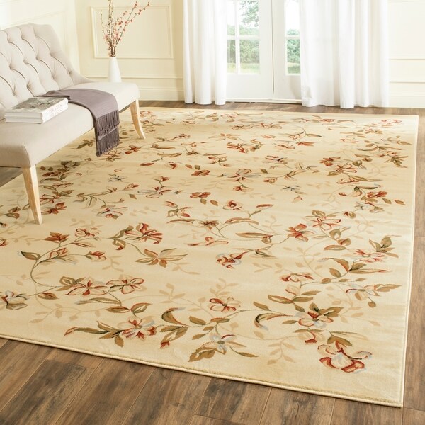 Safavieh Lyndhurst Traditional Floral Beige Rug - 8'11 x 12'