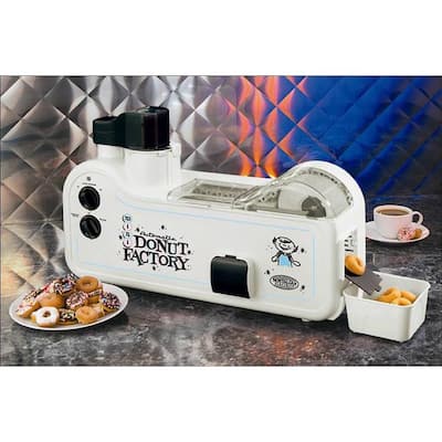 Nostalgia White Mini Donut Factory
