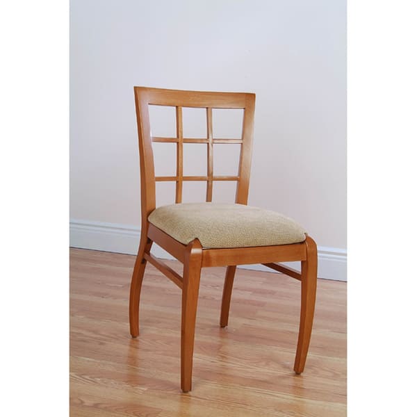 Windowpane Pattern Chair Sienna Windowpane Cherry Dining Chairs (Set of 2) - Bed Bath & Beyond ...