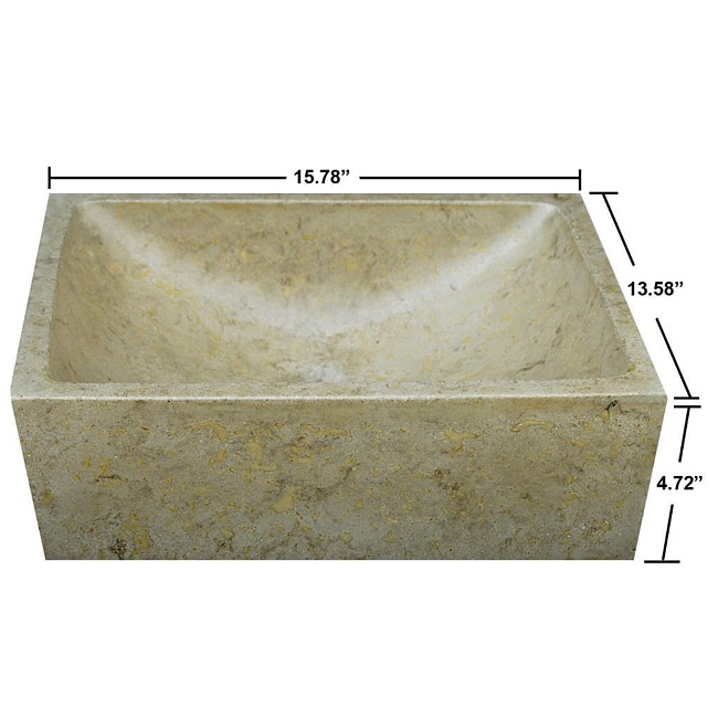 Concrete Half Moon Beige Sink