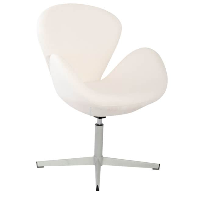 Swan Adjustable White Leatherette Leisure Chair