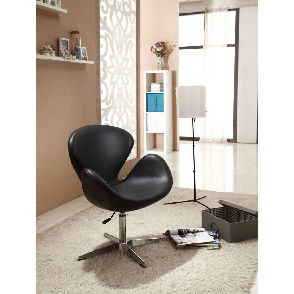 Swan Black Leatherette Adjustable Chair