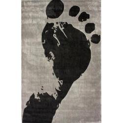 slide 2 of 3, nuLOOM Handmade Pino Footprint Rug - 7'6 x 9'6