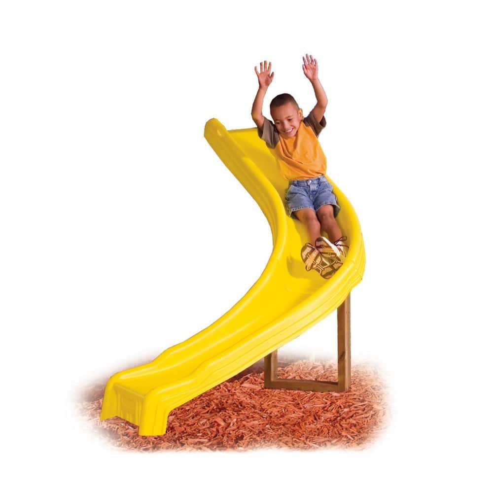 Swing-N-Slide Side Winder Slide - Yellow - Mounts to 48" to 60" Platforms - 78" L x 63" W x 7.25" H