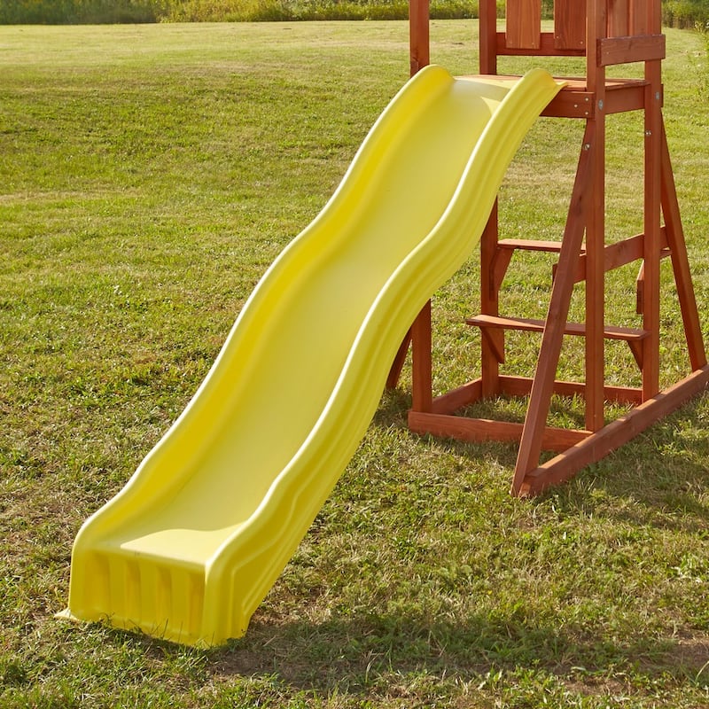 Swing-N-Slide Yellow Cool Wave Slide - Mounts to 42" to 48" Platforms - 90" L x 21" W x 8" H