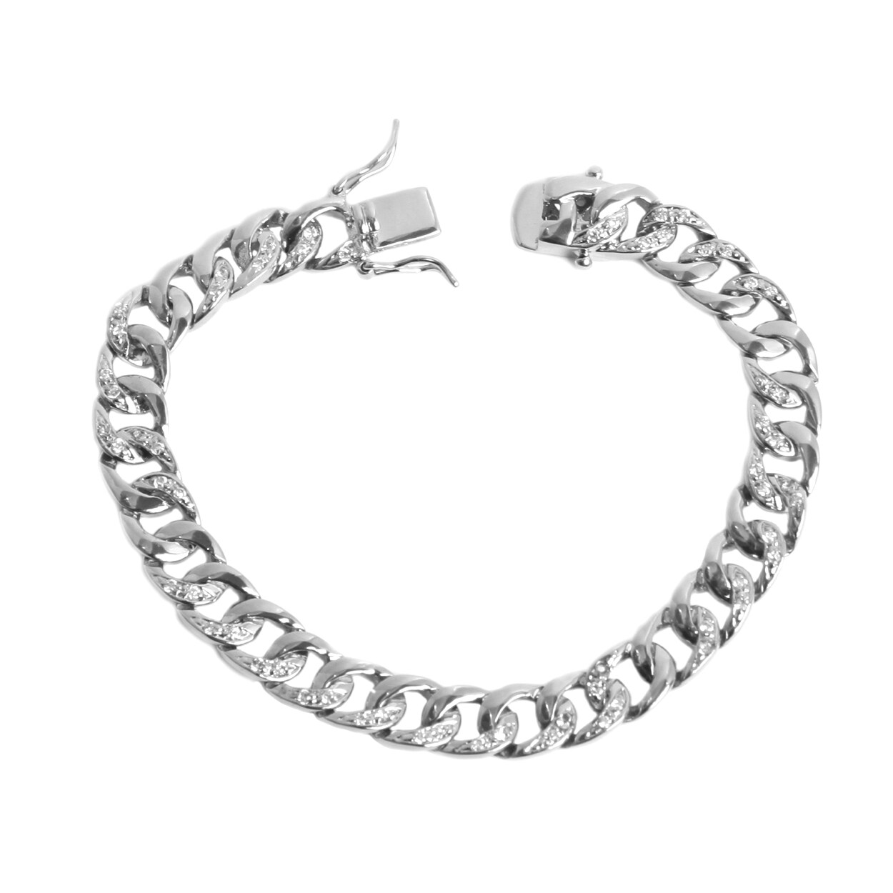 cubic zirconia cuban link bracelet
