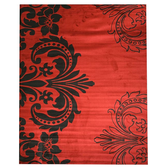 Red Contemporary Abstract Sofia Rug - 7'10" x 9'10"