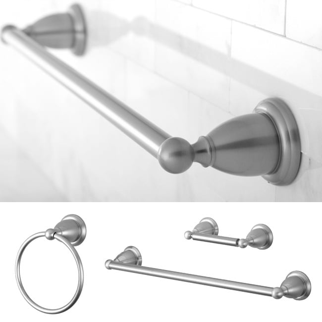 Heritage Satin Nickel 3 piece Bath Accessory Set