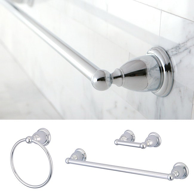 Heritage Chrome 3 piece Towel Bar Set