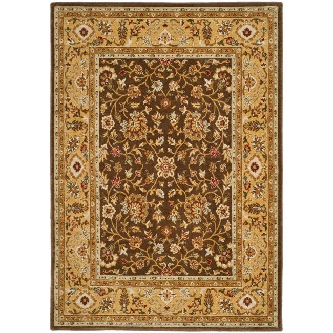 Safavieh Handmade Majesty Brown/ Gold New Zealand Wool Rug (8' x 11' 2 )
