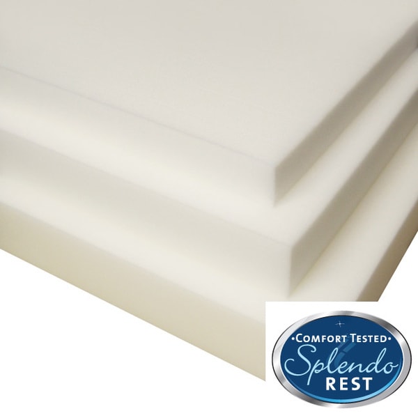 SplendoRest 2 inch Conventional Foam Mattress Topper Splendorest Mattress Pads