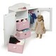preview thumbnail 5 of 5, Badger Basket Mirrored Doll Armoire with Hangers and Baskets
