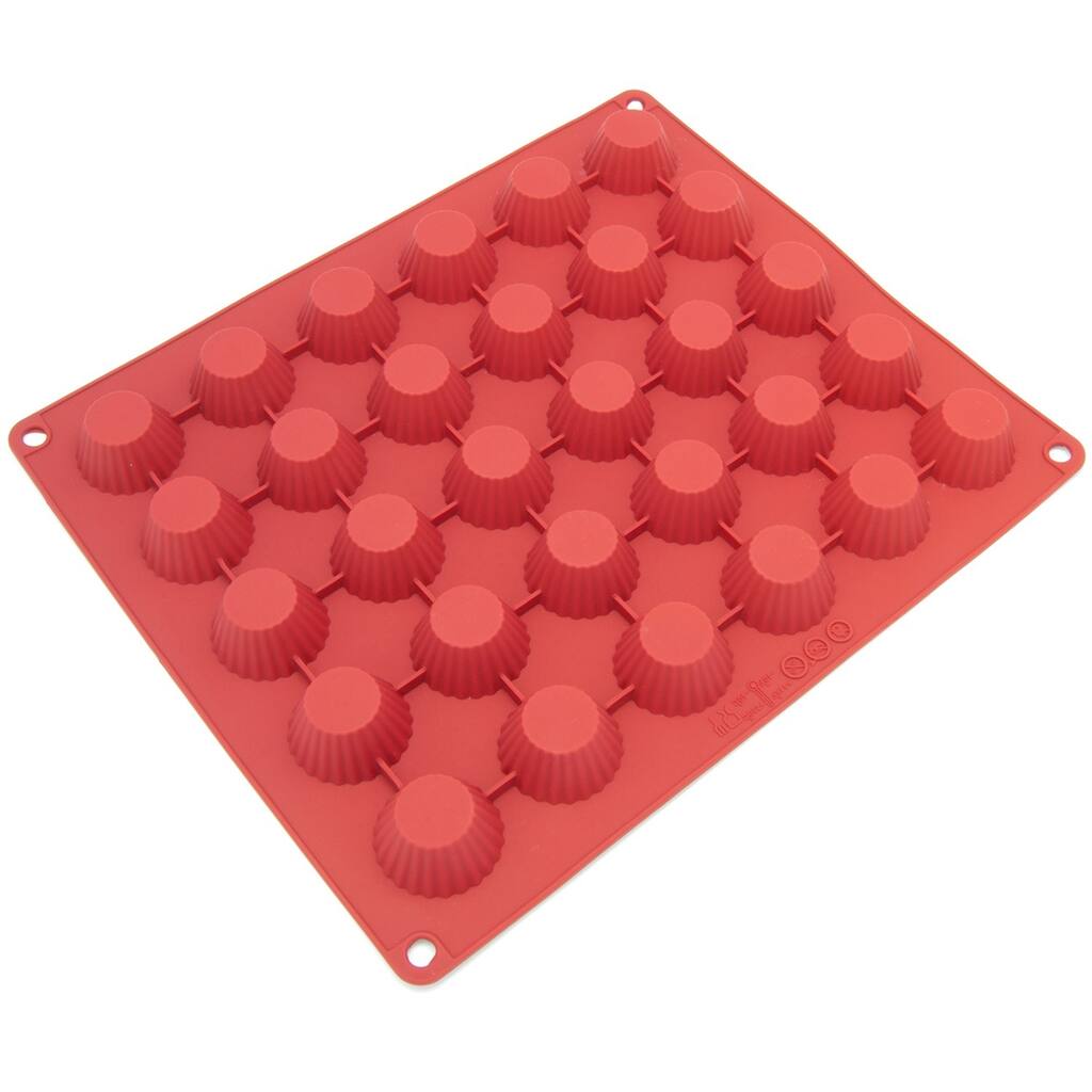 Freshware 30-cavity Silicone Chocolate, Candy, and Peanut Butter Cup Mold