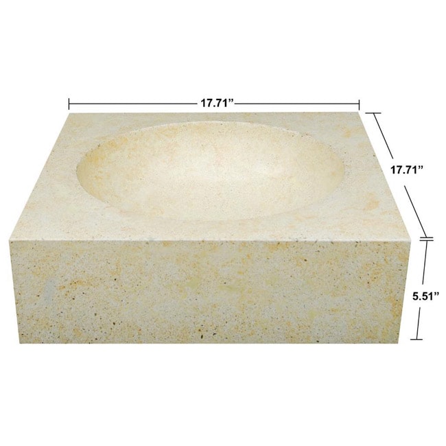 Concrete Cube Cream Sink (CreamCan be used indoors or outdoorsModel number Cube Cream  )