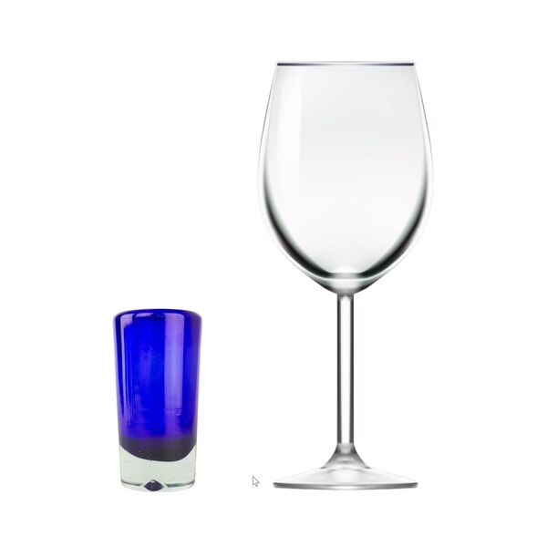 Details about   Tequila Shot Glasses Cobalt Set of 6 Green hand  blown glass . 