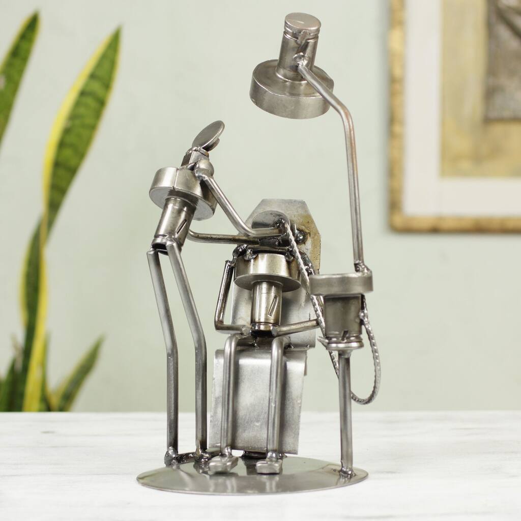 Handmade Auto Parts 'Rustic Dentist' Sculpture (Mexico)