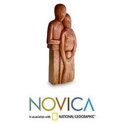 Suar Wood 'Happy Family' Sculpture (Indonesia) Novica Statues & Sculptures