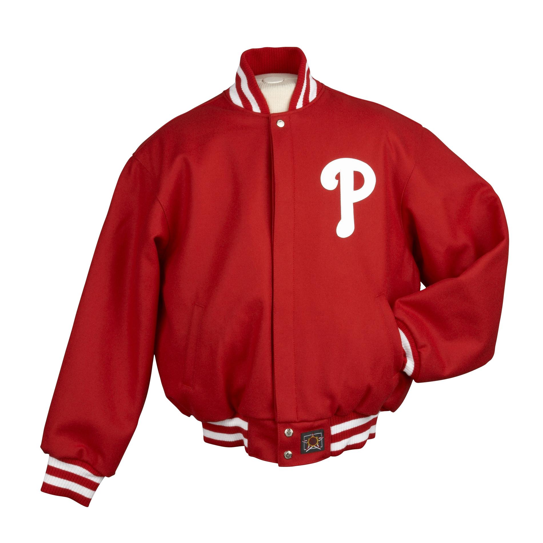 JH Designs Men's Philadelphia Phillies Domestic Wool Jacket - Free ...
