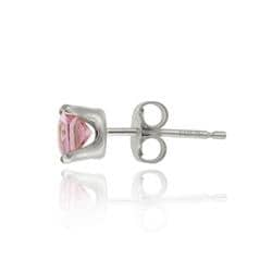 Icz Stonez 14k White Gold Pink Cubic Zirconia Stud Earrings ICZ Stonez Cubic Zirconia Earrings