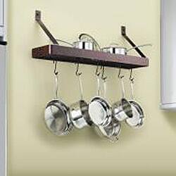 Sorbus Ceiling Mounted Pot Rack with Hooks ,Bronze
