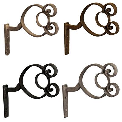 Casa Artistica by Menagerie Double-rolled Bar Brackets (Set of 2)