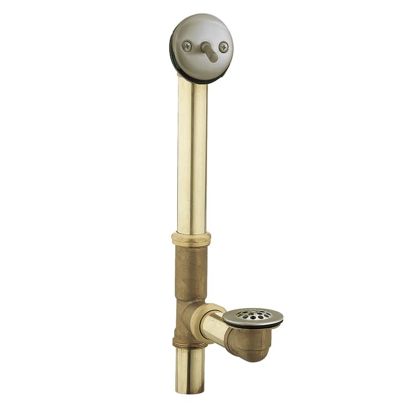 Shop Moen Brushed Nickel Tub Drain Free Shipping Today Overstock