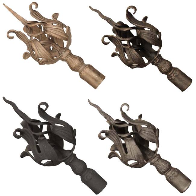 Casa Artistica by Menagerie Leaf Scepter Finials (Set of 2)