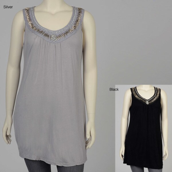 silver tunic plus size