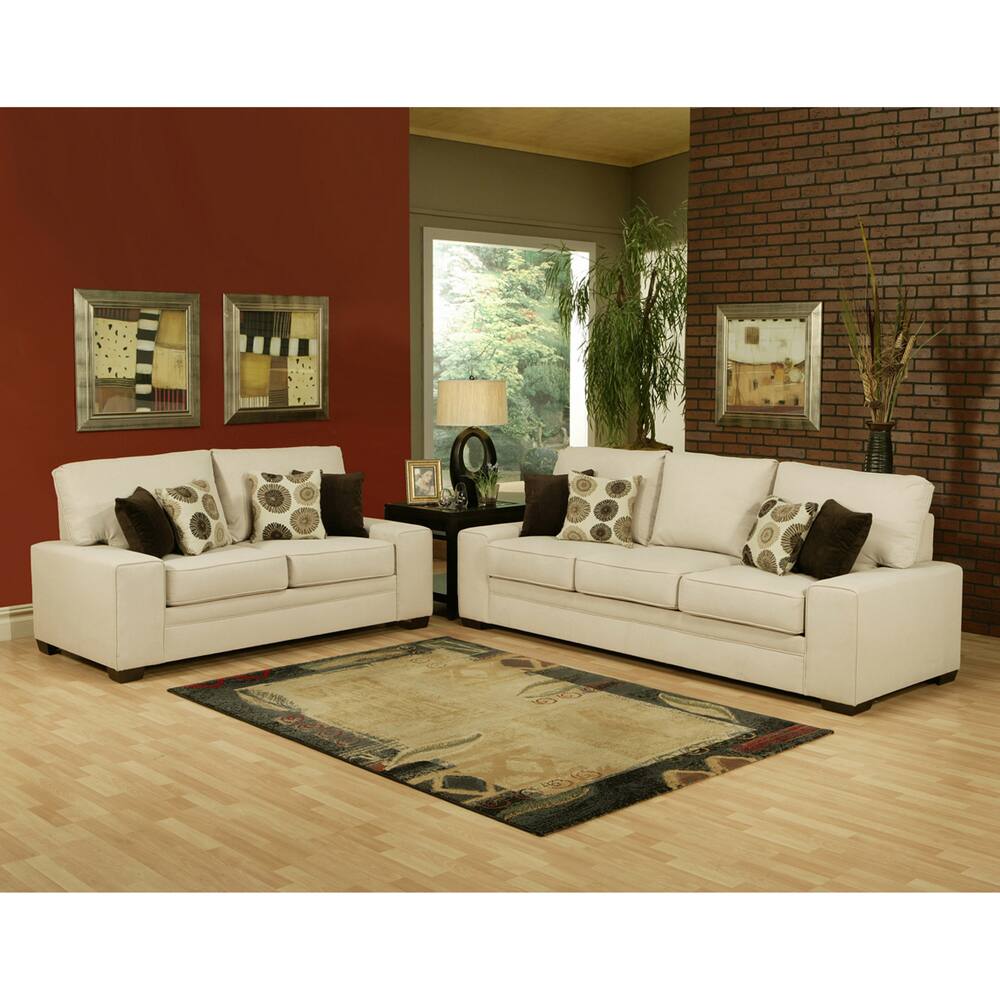 Furniture of America Galen 2-piece Sofa and Loveseat Set