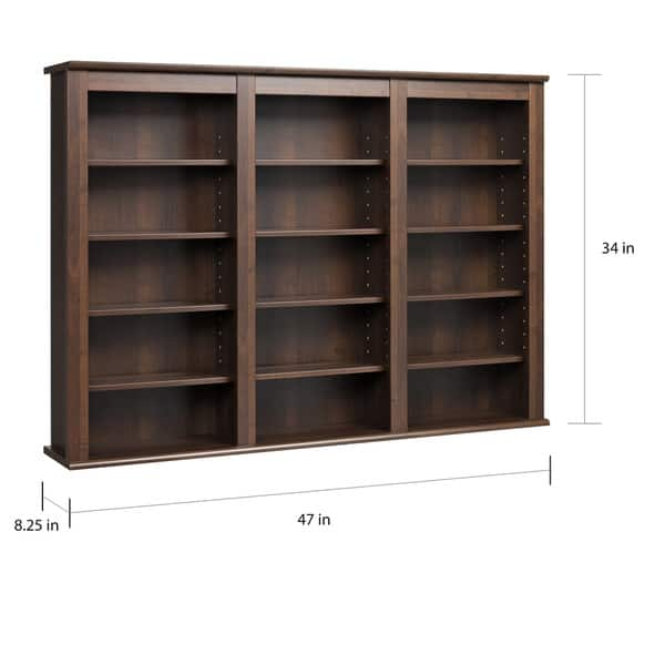 Shop Everett Espresso Wall Hanging Media Storage Cabinet Free