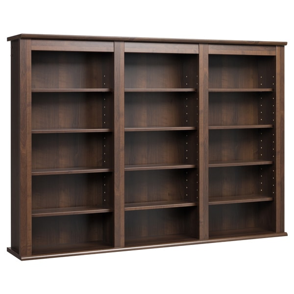 Everett Espresso Wall -hanging Media Storage Cabinet - Free ... - Everett Espresso Wall -hanging Media Storage Cabinet