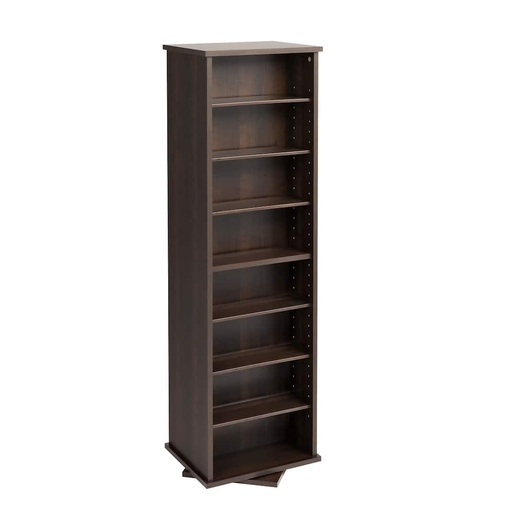 Prepac Everett Espresso 2-sided Spinner Media Storage Cabinet