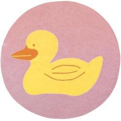 Hand Hooked PDUCK Wool Rug ('8'x8' Round) Surya Round/Oval/Square