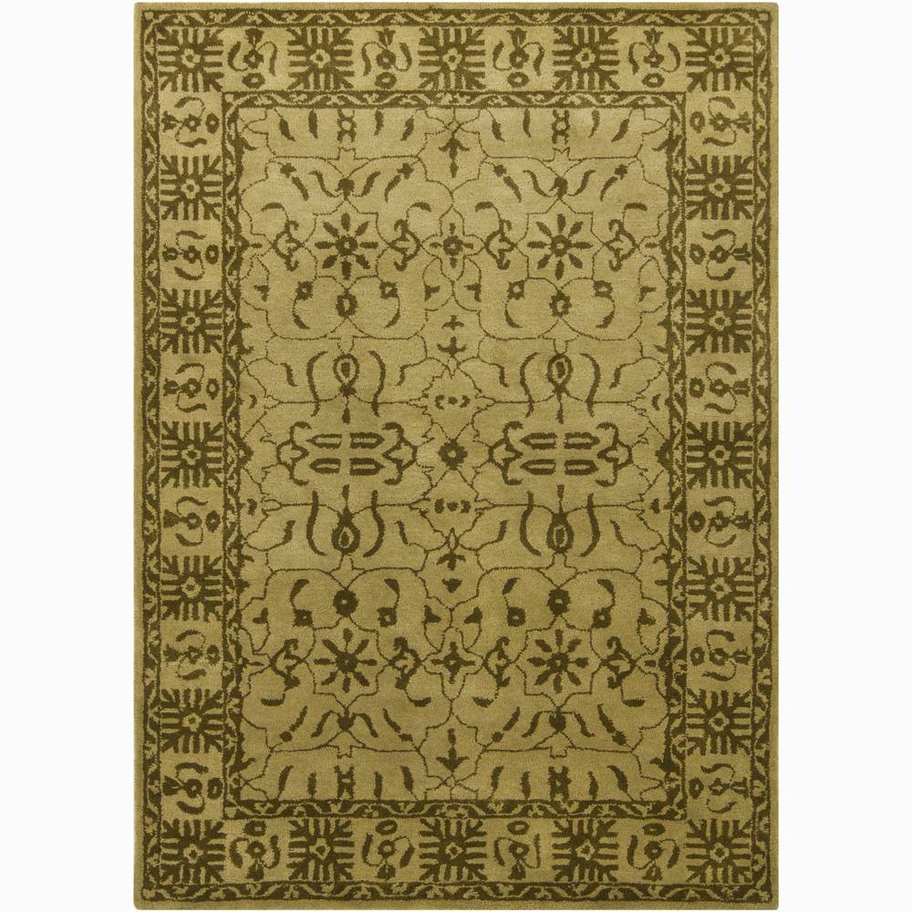 Hand-tufted Mandara Floral Green New Zealand Wool Rug (9' x 13')