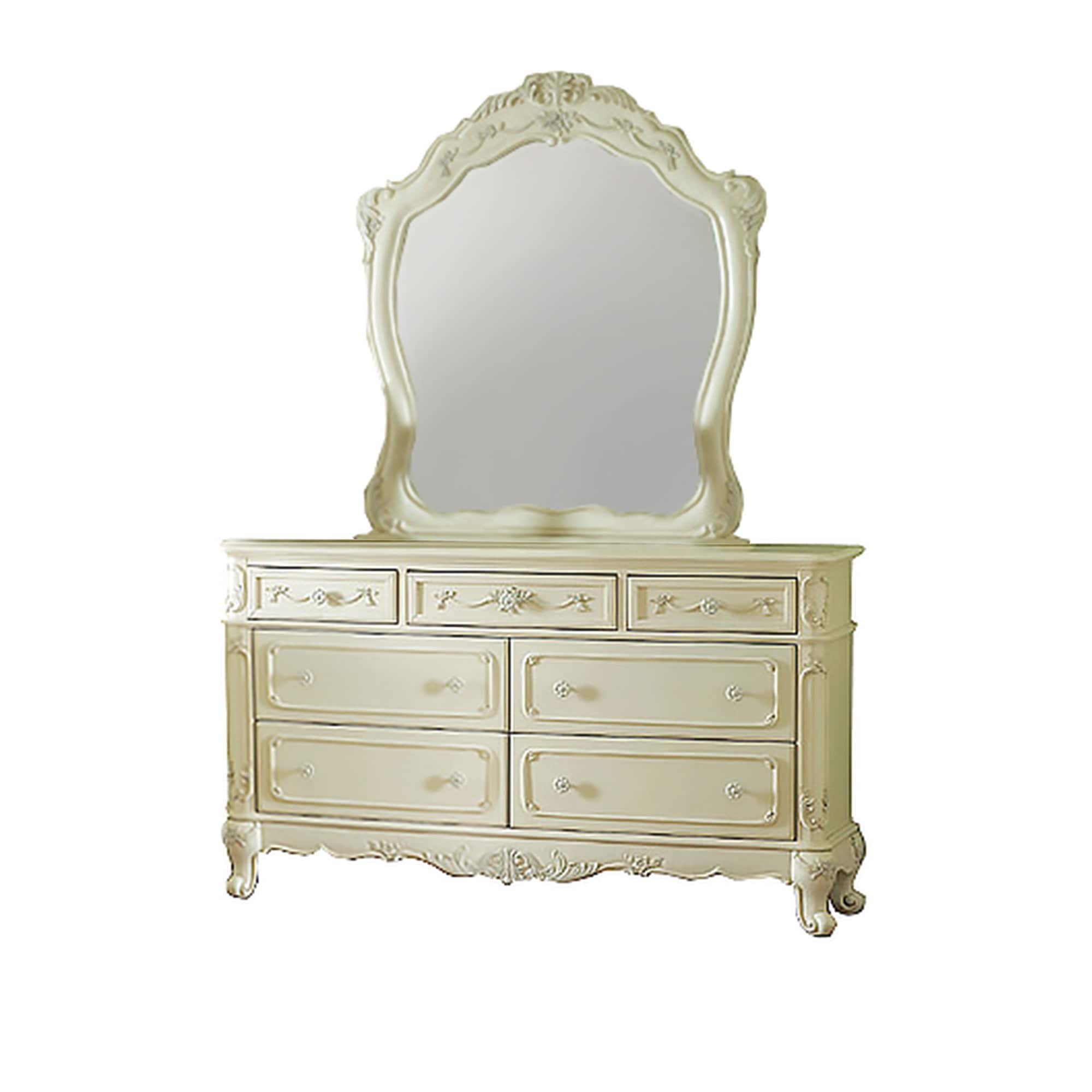 Fairytale Victorian Princess White Dresser And Mirror By Tribecca Home 5980837 Victorian Princess White Dresser