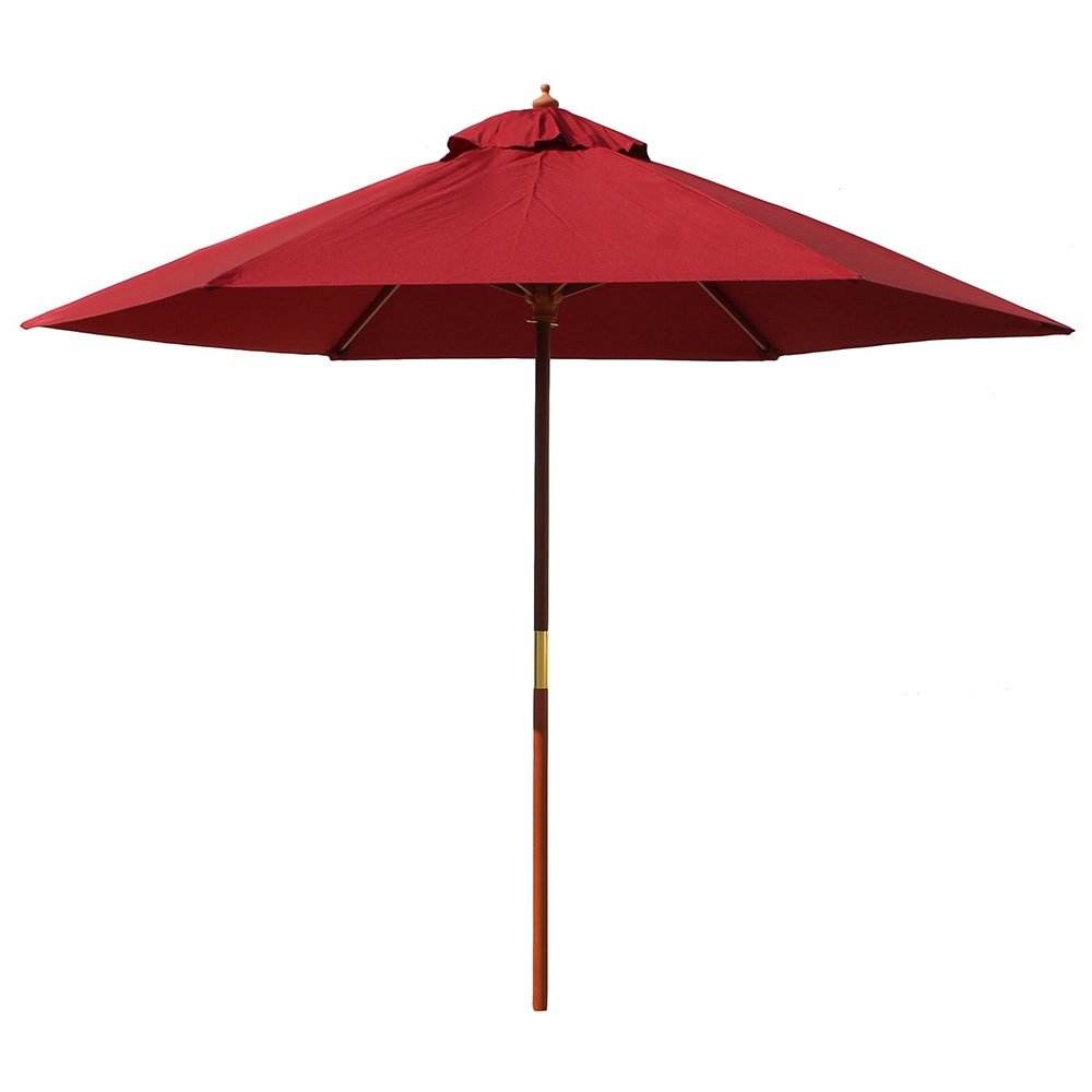 International Caravan Balau Hardwood 9.8 foot 8 ribbed Push up Umbrella With Pulley System