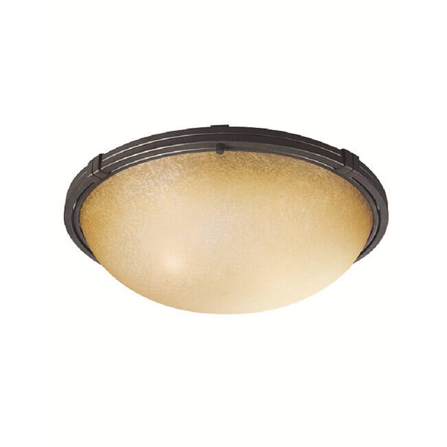 Woodbridge Lighting Wayman 2-light Bronze Flush Mount