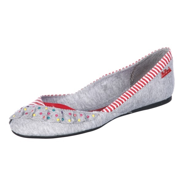 Killah Women's 'Albane' Grey/ Red Tiny Color Studded Flats Killah Flats