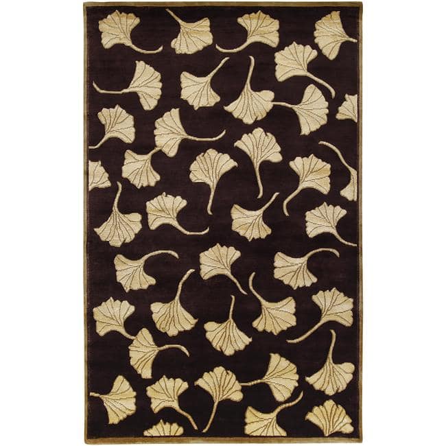 Hand-knotted Meadow Wool Area Rug - 9' x 13'/Surplus - 9' x 13'/Surplus - Brunette/Tan