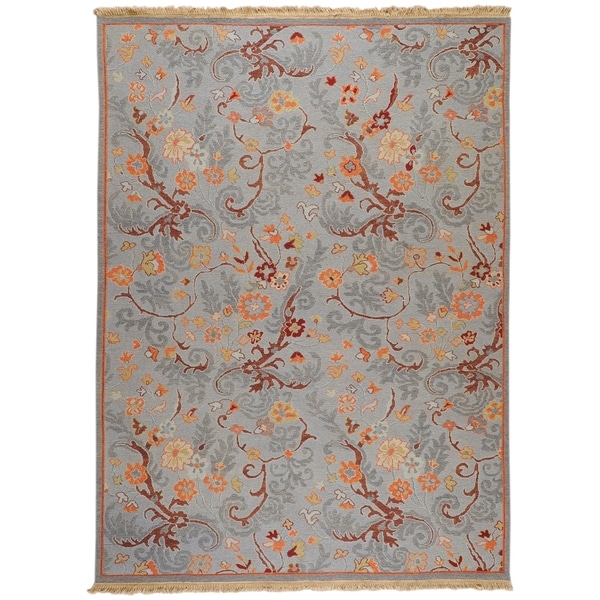 Hand-knotted Reversible Vine Wool Area Rug - 10' x 14'