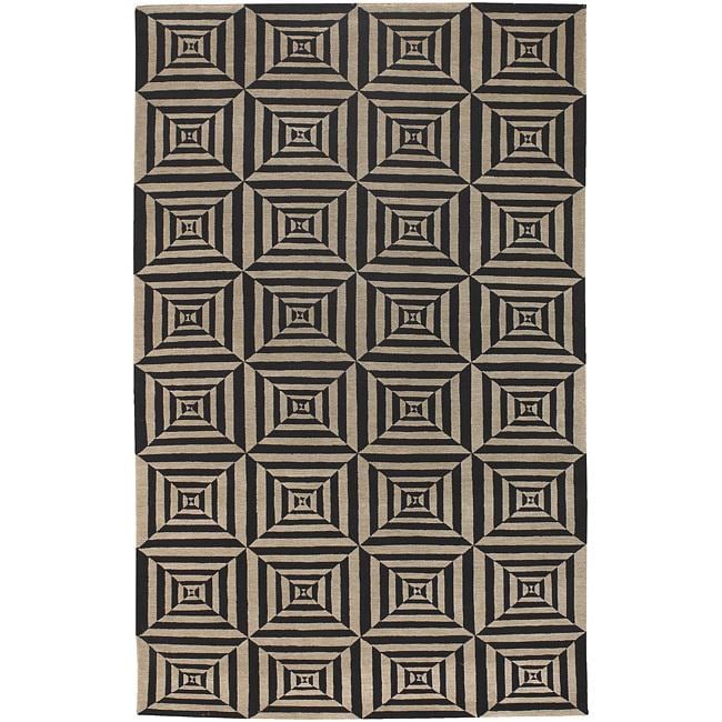 Hand knotted Illusion Wool Rug (9 X 13)