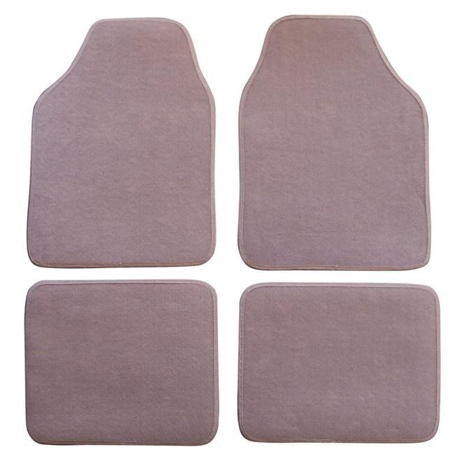 Tan Biege Automotive 4 piece Carpet Floor Mat Set