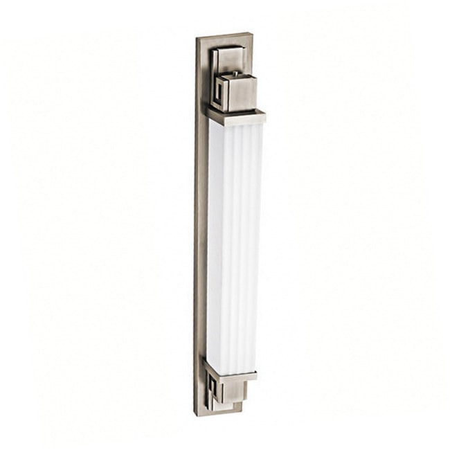 Greek Key Outdoor 1 light Pewter Wall Sconce