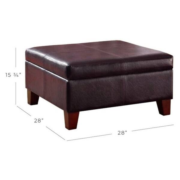 Copper Grove Rillieux Large Brown Storage Ottoman