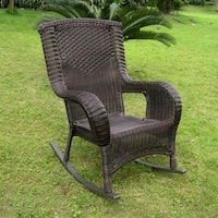 International Caravan San Tropez Resin Wicker Aluminum Porch Rocker
